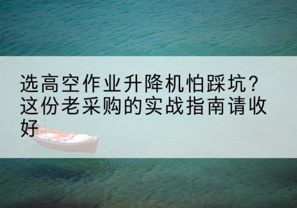盖州高空作业升降机厂家推荐-选高空作业升降机怕踩坑？这份老采购的实战指南请收好