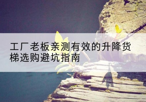 盖州升降货梯怎么选-工厂老板亲测有效的升降货梯选购避坑指南